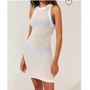 NEW Solid & Striped The Carson White Knit Racerback Swim Coverup Dress